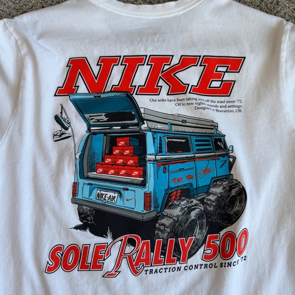 Nike Sole Rally 500 White Graphic T-Shirt - Picture 2 of 9